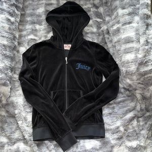 Juicy Couture Zip Up Velour Hoodie